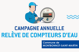Campagne annuelle de relève des compteurs d'eau