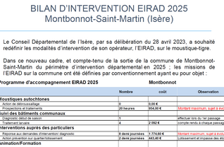 Bilan de lutte contre les moustiques